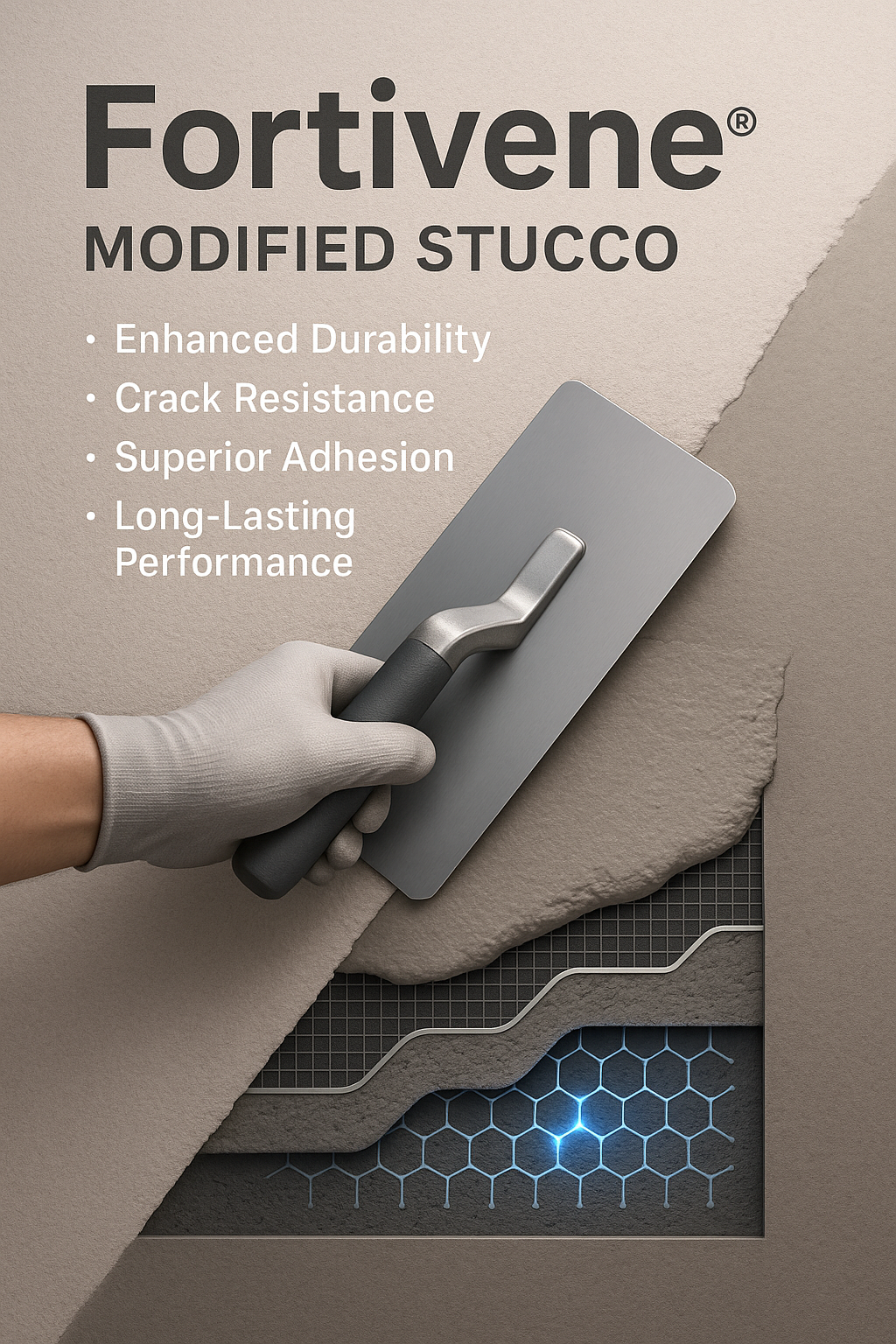 Fortivene-Modified Stucco
